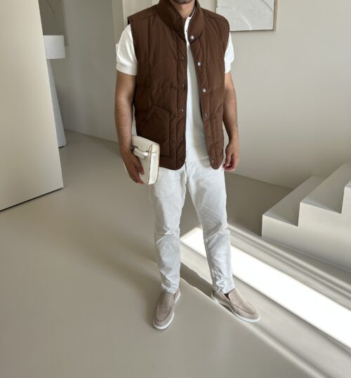 SANTORINI GILET - BROWN