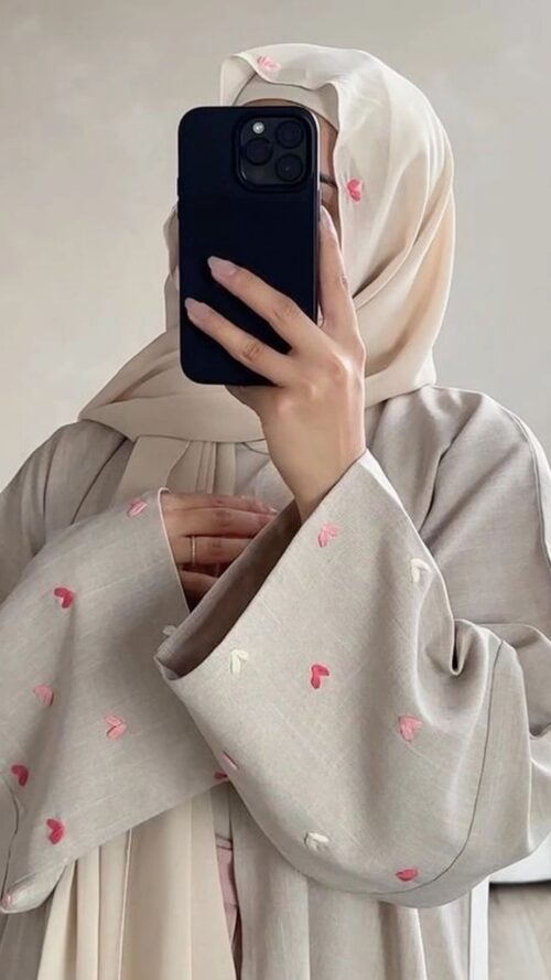 ALAYA - Heart Abaya Pink