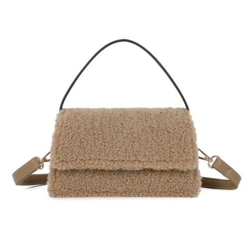 ALAYA - Fluffy Bag Brown