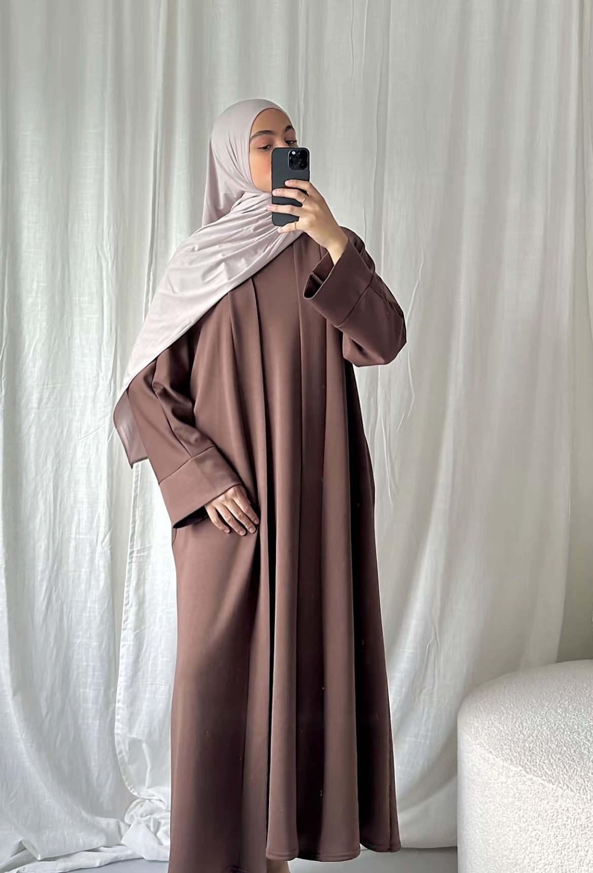 ALAYA - Elegance Brown Abaya + Innerdress