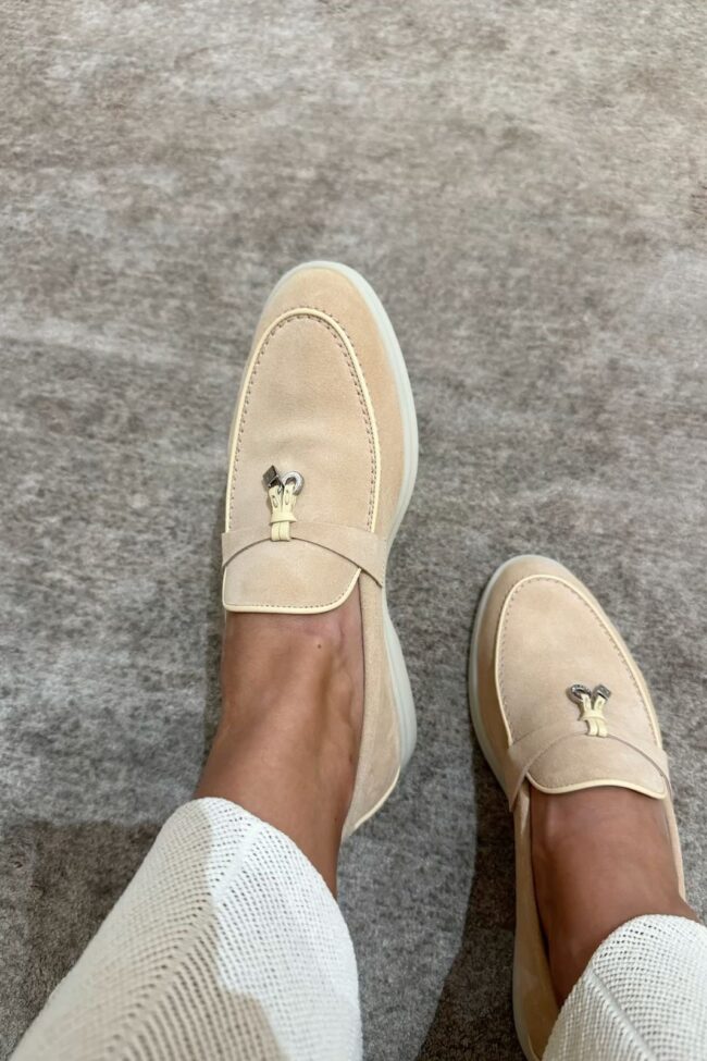 ALAYA - Amélie Beige Loafers (Take 1 Size Bigger)