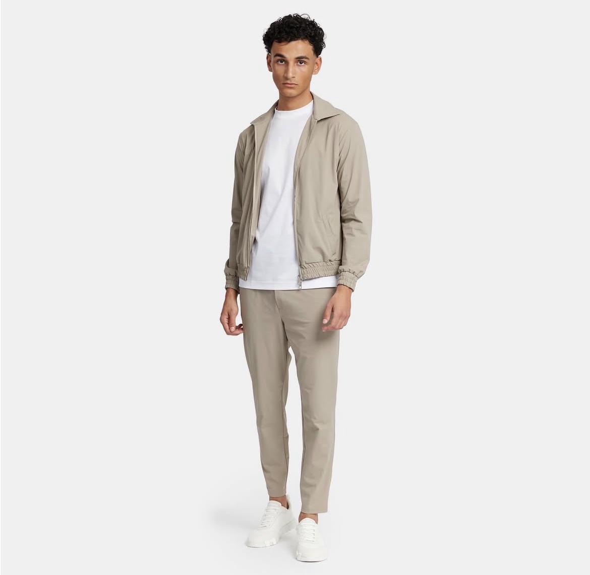 ALAYA - Beige Monaco Zipper + Pants (Full Set)