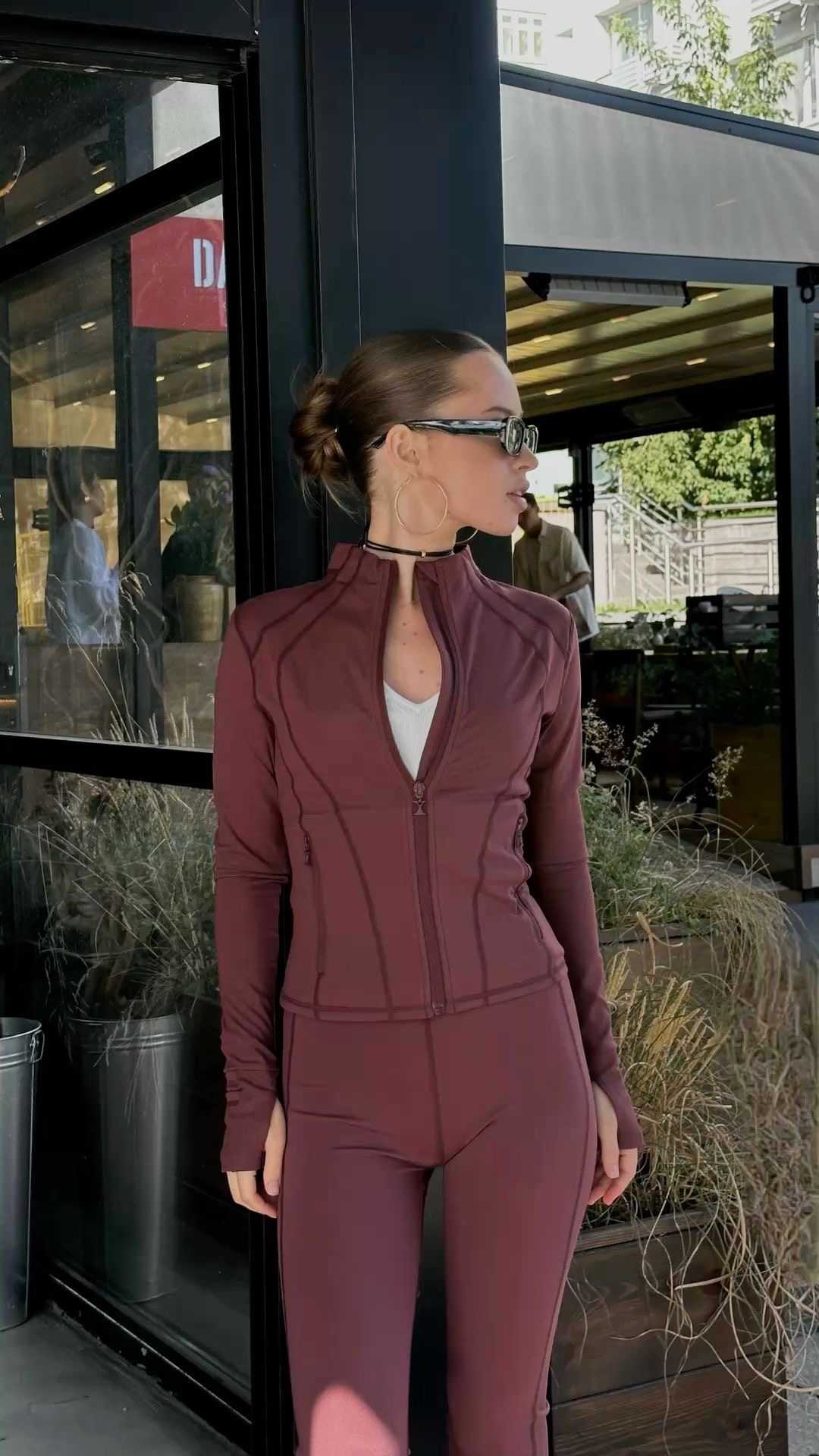 ALAYA - Burgundy Gym-Set - Afbeelding 2